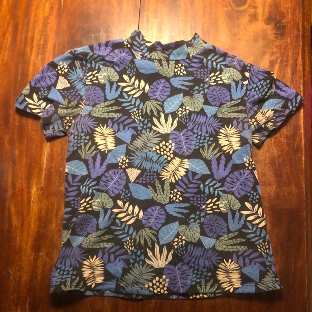 Nooworks Plant Life Mock Neck Tee S